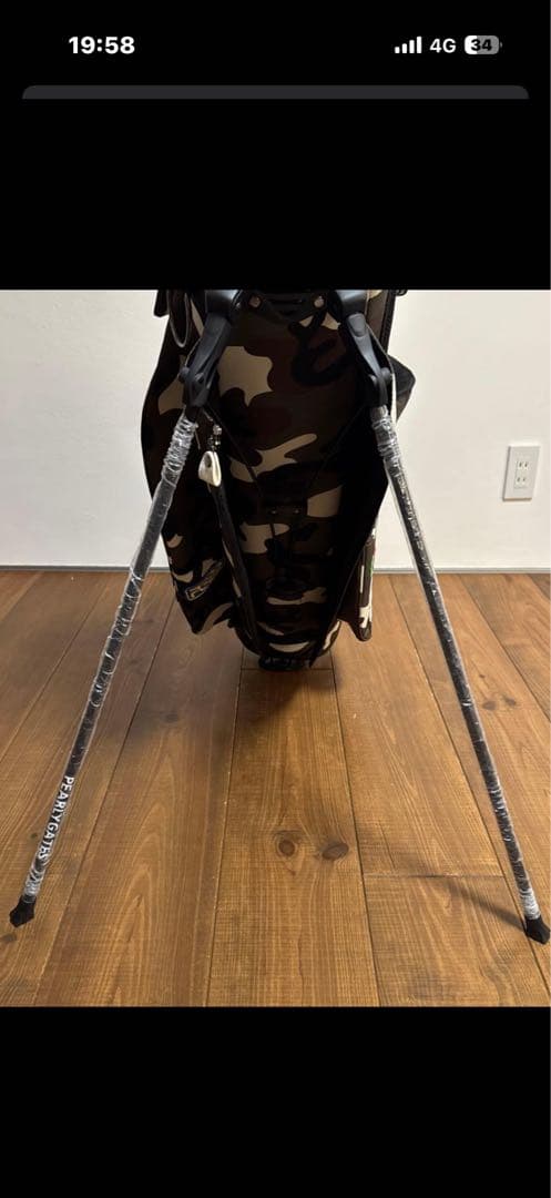 パーリーゲイツ スタンド式　キャディバッグ　ワッペンカモ