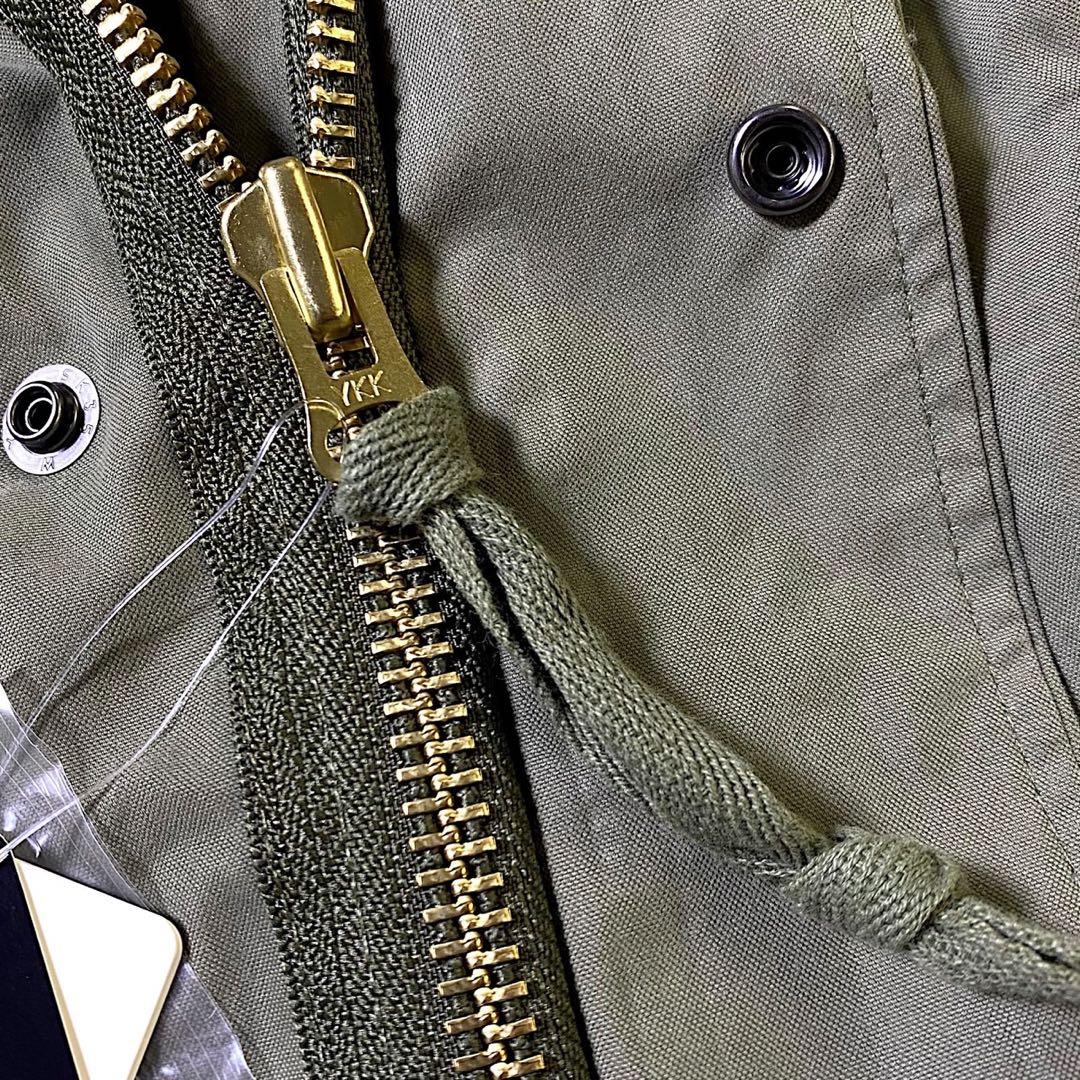 M ビームス 裏地キルティング ビッグシルエット 2way モッズコート カーキ