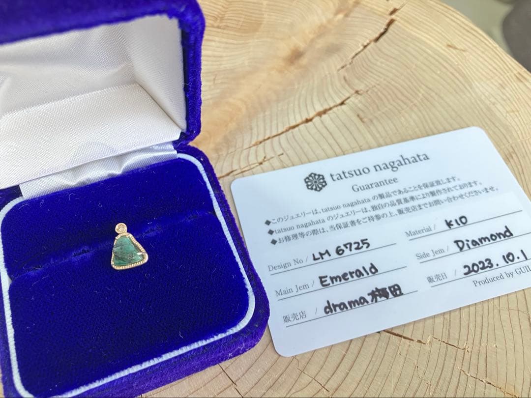 Tatsuo Nagahata タツオナガハタ　ピアス　エメラルド　トルマリン