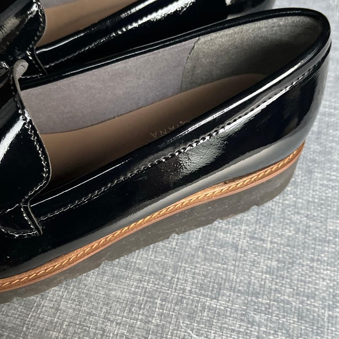 アルテミスバイダイアナ 厚底 エナメル タッセルローファー 黒 ブラック 美品