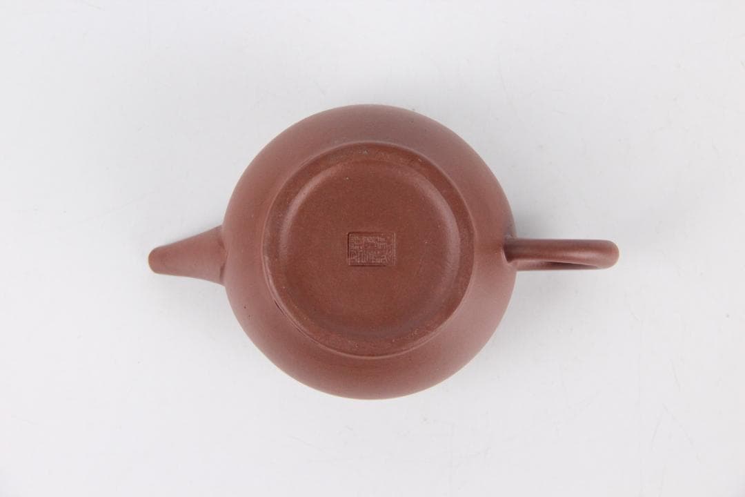 荊渓惠孟臣製 唐物 朱泥 水平 壺 煎茶 急須 紫砂 宜興 窯 ES1-14