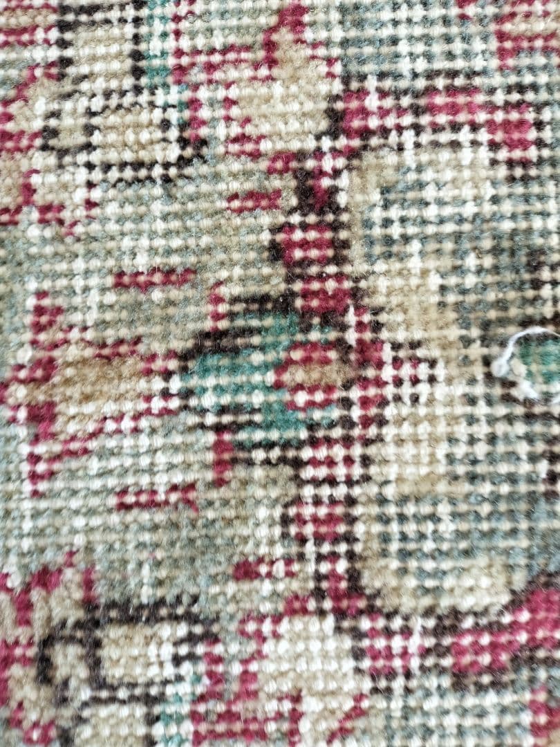 ベージュベース　ブルーグレーのヴィンテージトルコラグ　雅姫さん　No.677