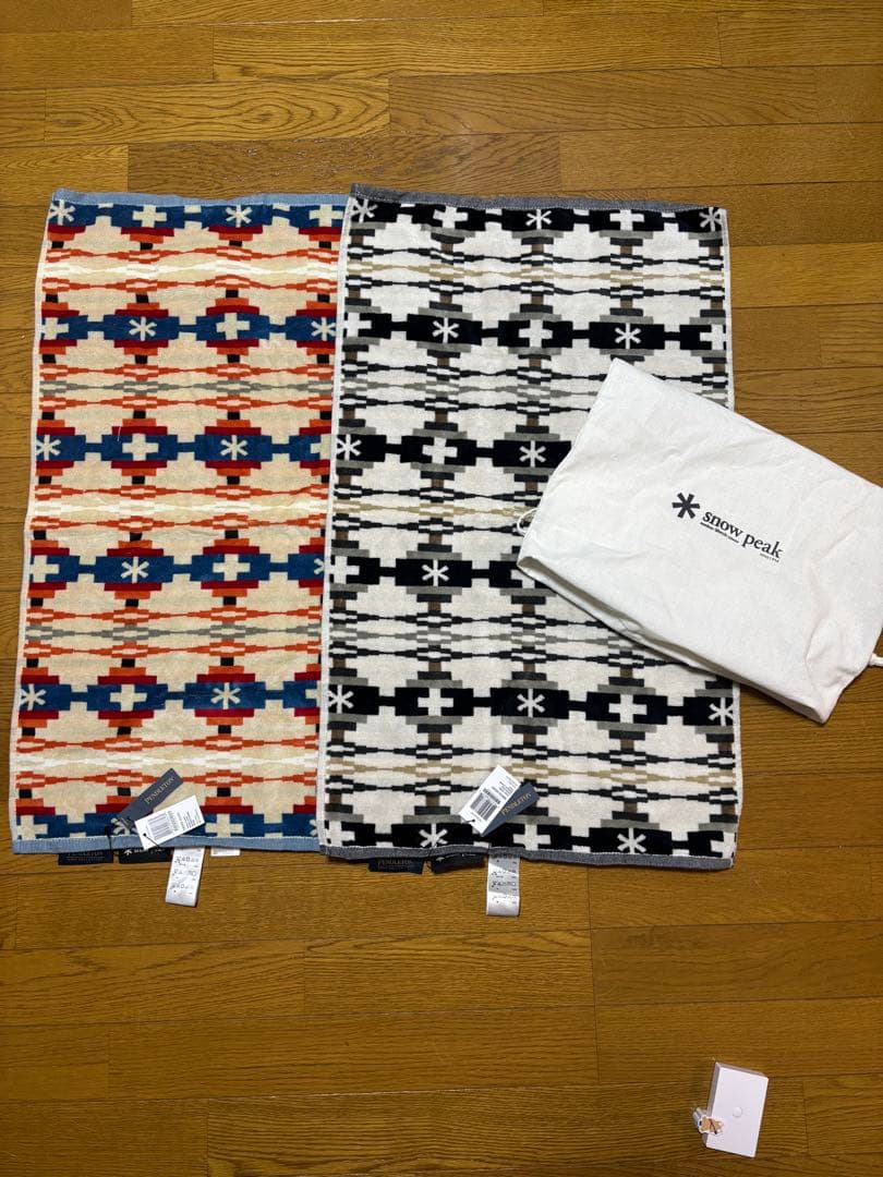 2枚セット袋付きスノーピーク×ペンドルトン ネイティブ柄タオル/PEAK