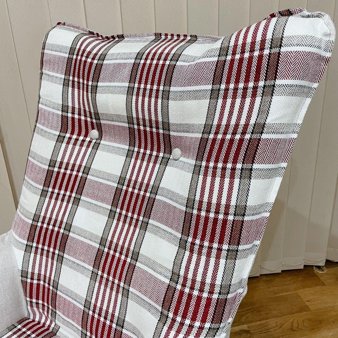 ドウシシャ 回転式ハイバックルームチェア ダイニングチェア ニルス レッド