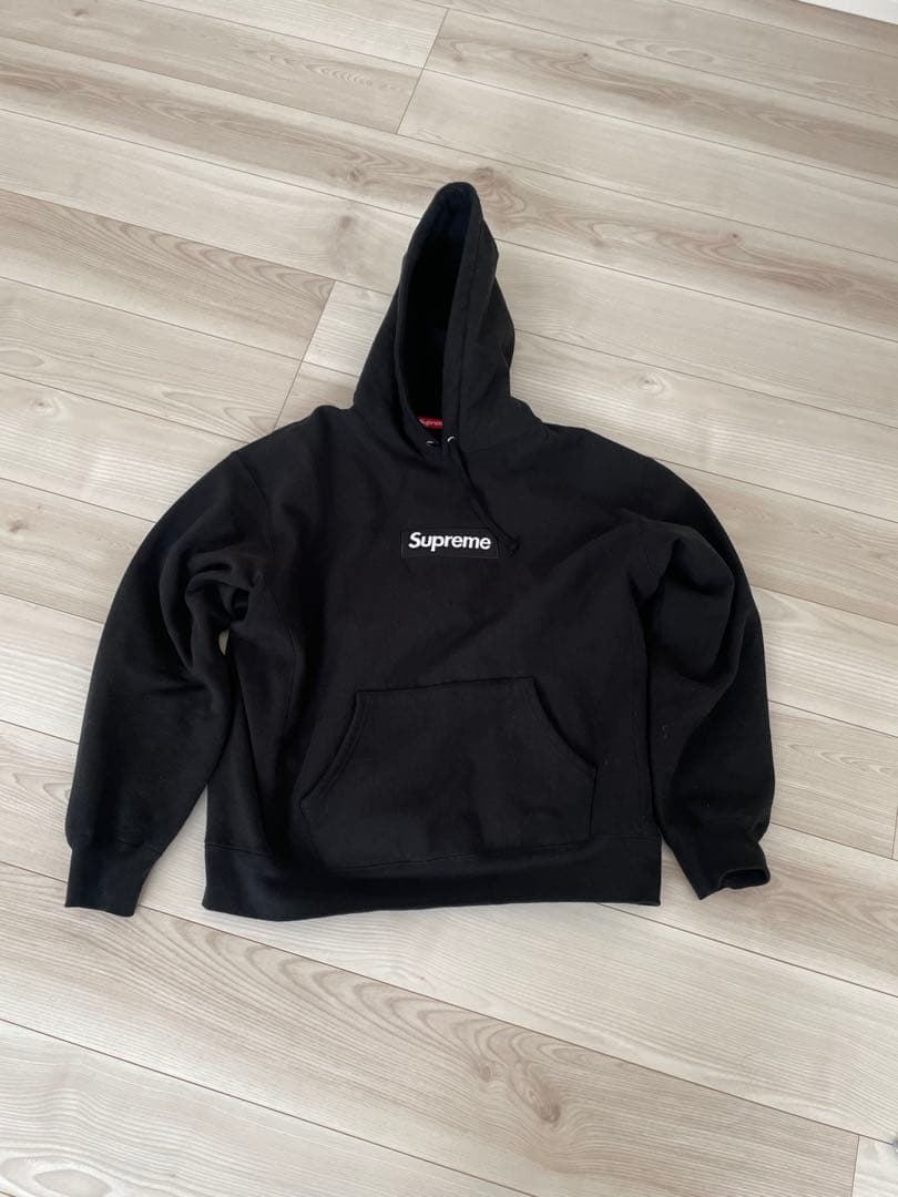 トップス Box Logo Hooded Sweatshirt BLACK