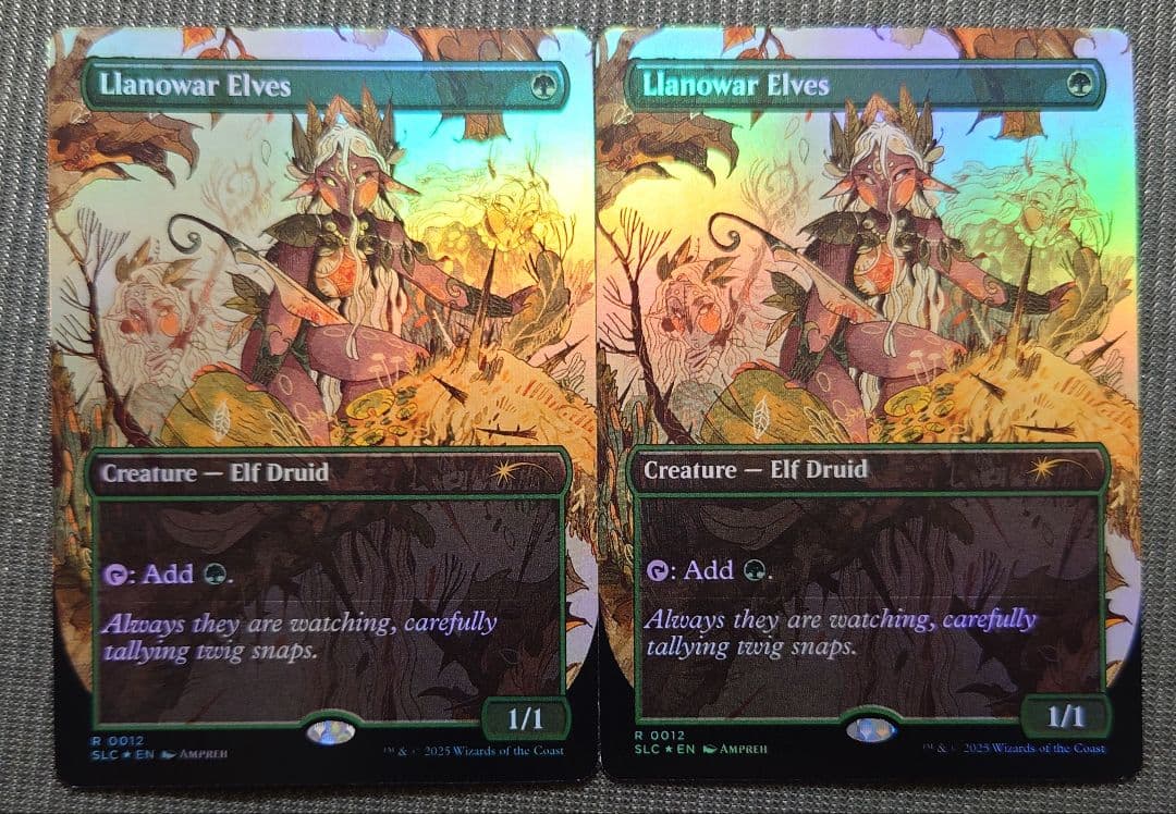 mtg ２枚セット フルアート FOIL ラノワールのエルフ slc sld