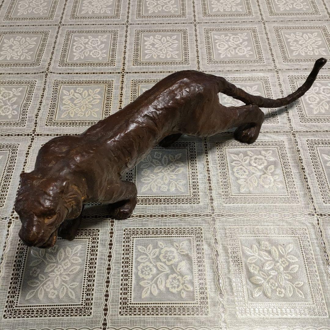 ブロンズ製『虎』作家刻印入