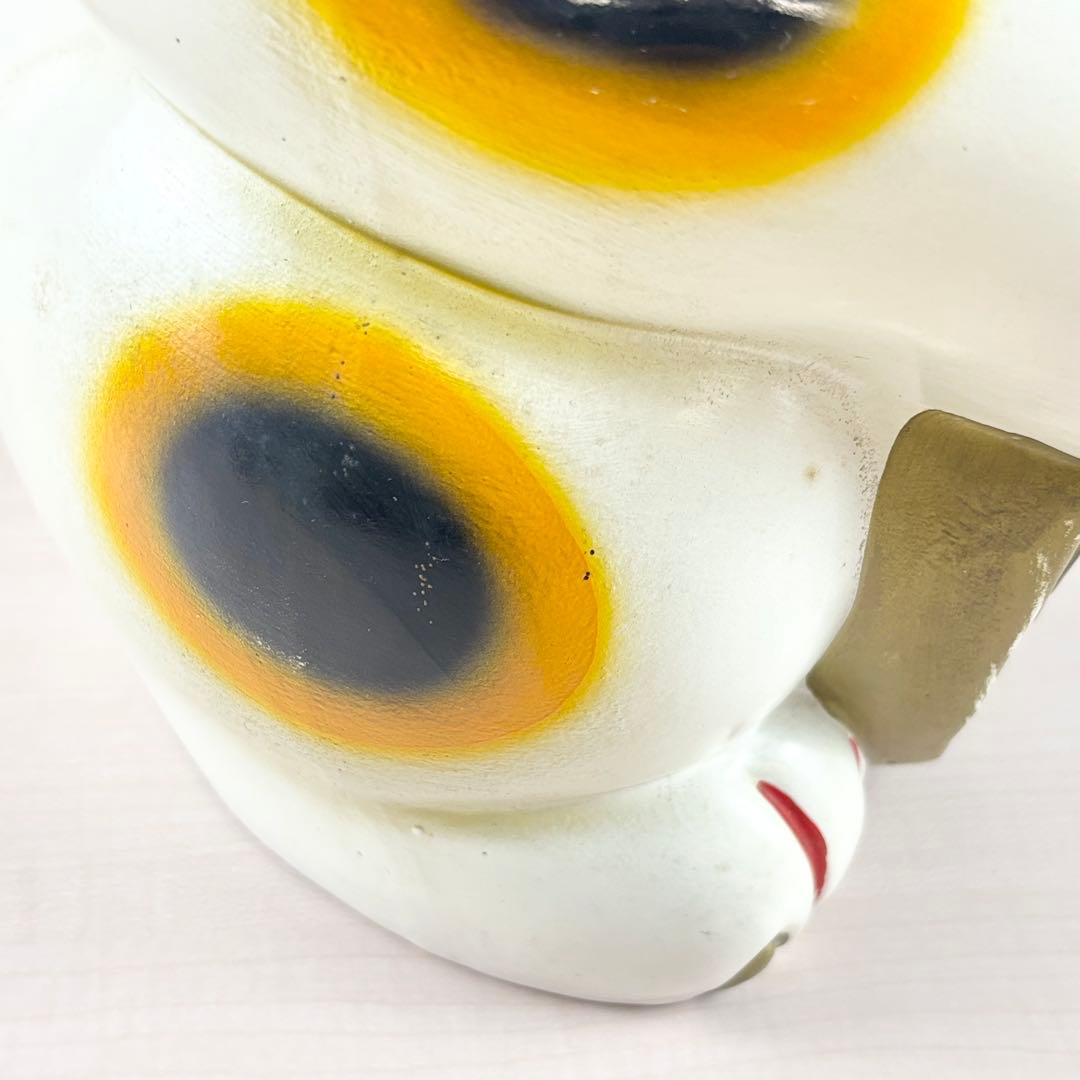 特大 招き猫 42cm 白猫 縁起物 左手上げ 商売繫盛 千客万来