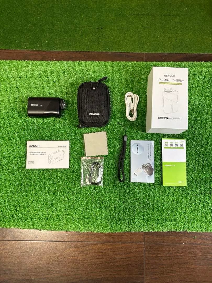 小型爆速！3点間距離あり！EENOUR ゴルフ用距離計 U800+ ブラック