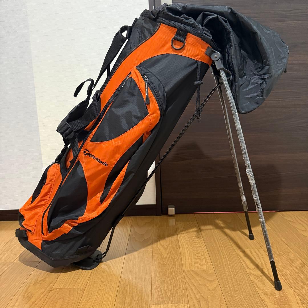 TaylorMade キャディバッグ スタンド付き オレンジ/ブラック