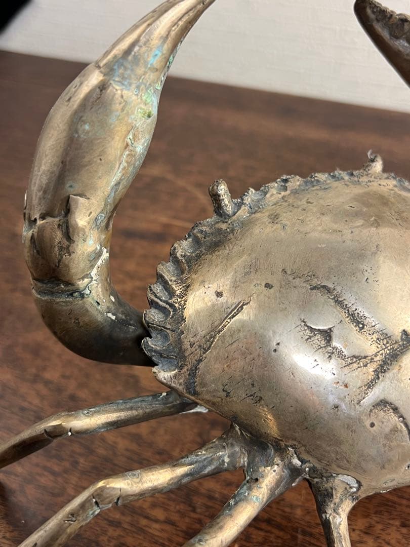 金属製カニの置物 シルバー　金属　古美術　工芸品