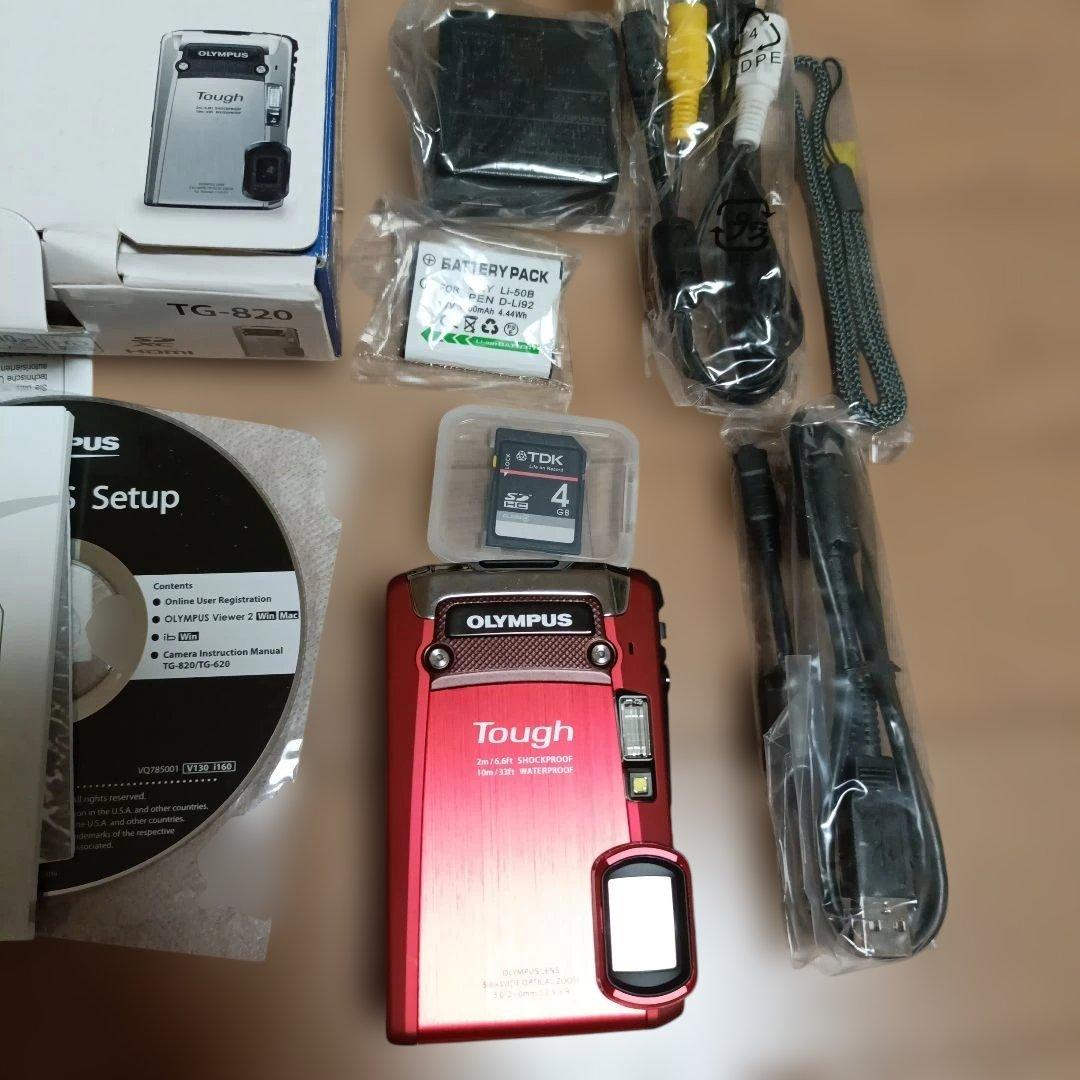 OLYMPUS Tough TG-820 レッド 本体と付属品