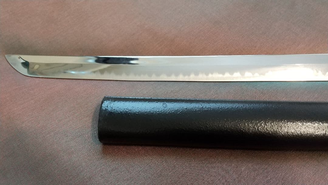 【鶴姫一文字風】模造刀 尖り互の目刃 刀剣 喰出し鍔 模擬刀 上杉謙信