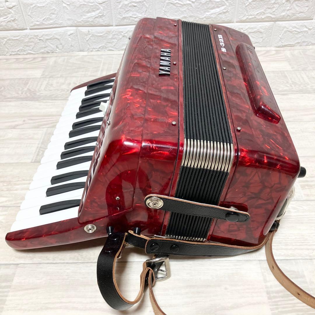 YAMAHA アコーディオン　S-32B 美品　赤　レッド　ヤマハ