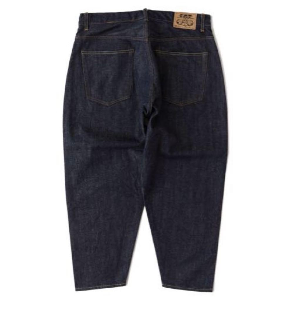 美品　FAT 247 ブルー デニム　ワイドパンツ