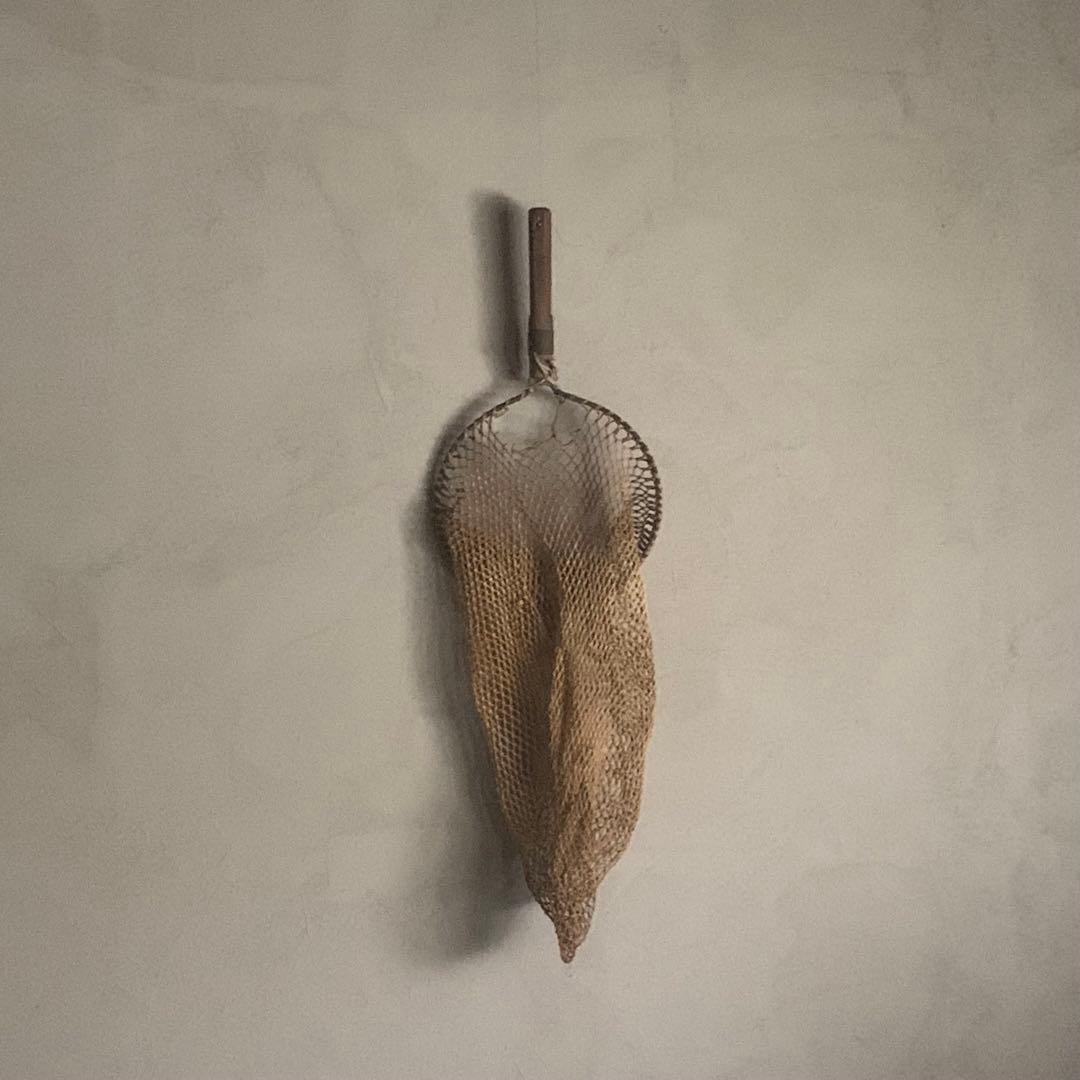 古い 玉網 タモ 古道具 アンティーク オブジェ