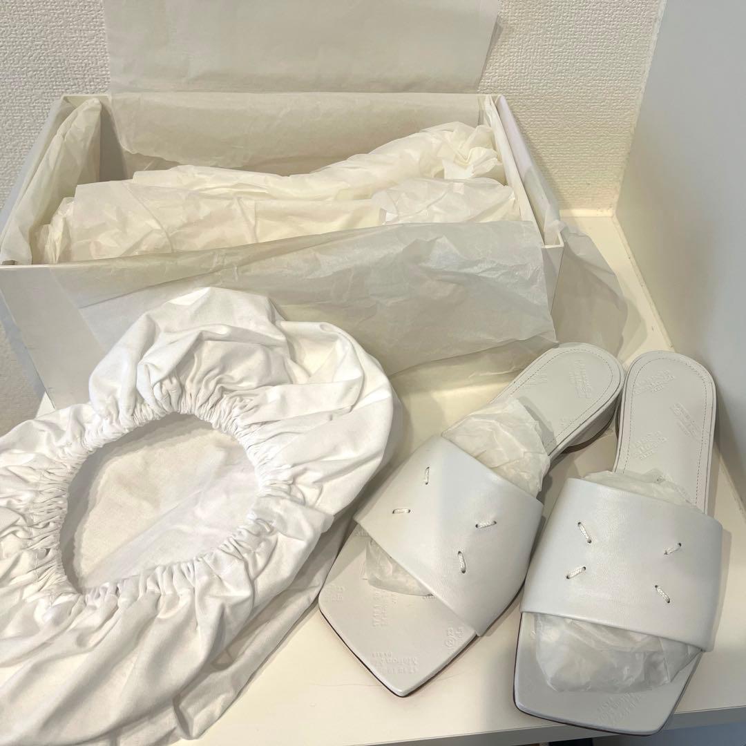 限定SALE！Maison Margiela スクエアトゥレザーサンダル