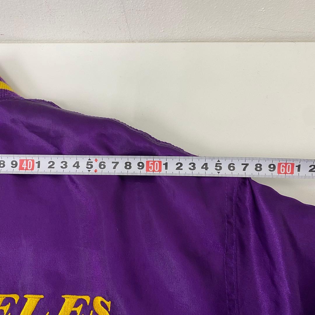 NBA LAKERS レイカーズ バーシティジャケット スタジャン パープル L