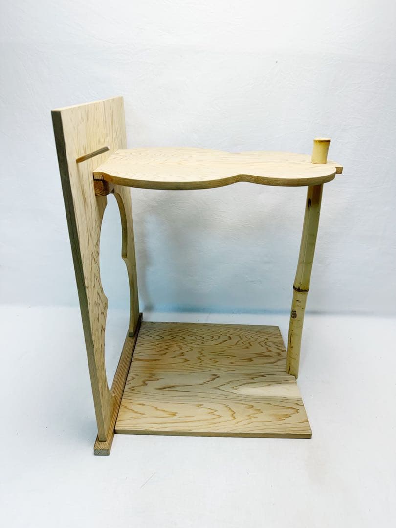 ほぼ未使用 茶道具 淡々斎好 杉瓢棚 組み立式 元箱