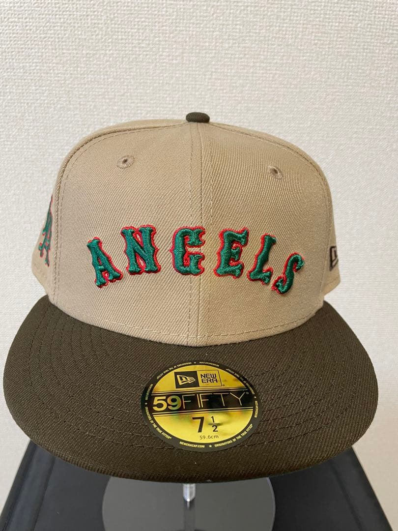 ニューエラ 59FIFTY ANGELS エンゼルス　大谷 ベージュ　茶　LA
