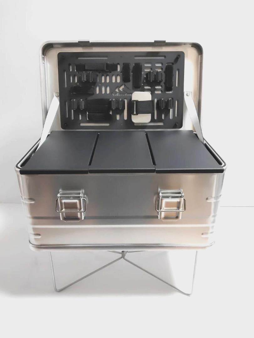 アルミコンテナ　30L　シルバー　上蓋カスタムパネル　フルカスタム