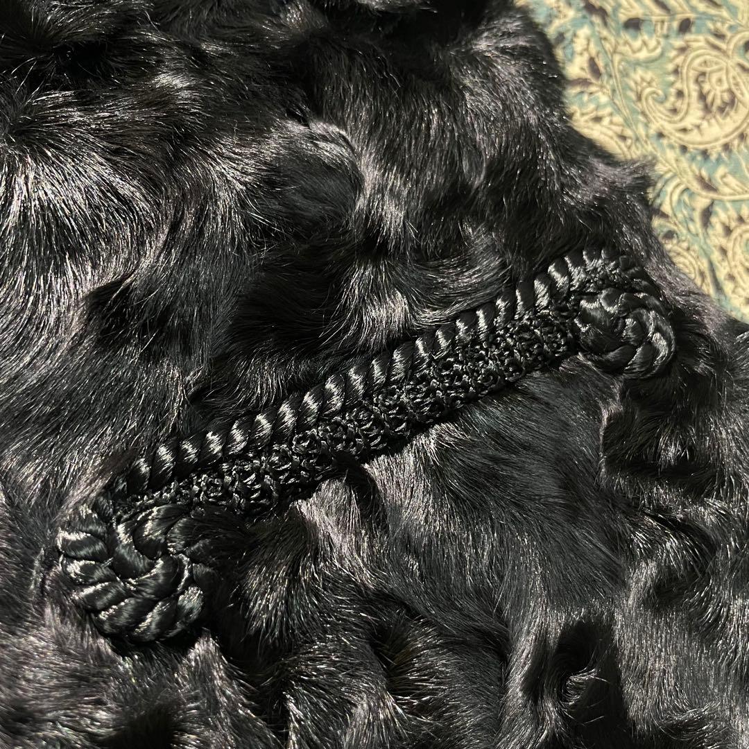 60’s カラクール 毛皮 リアルファー ベスト ビンテージ ブラック 50's