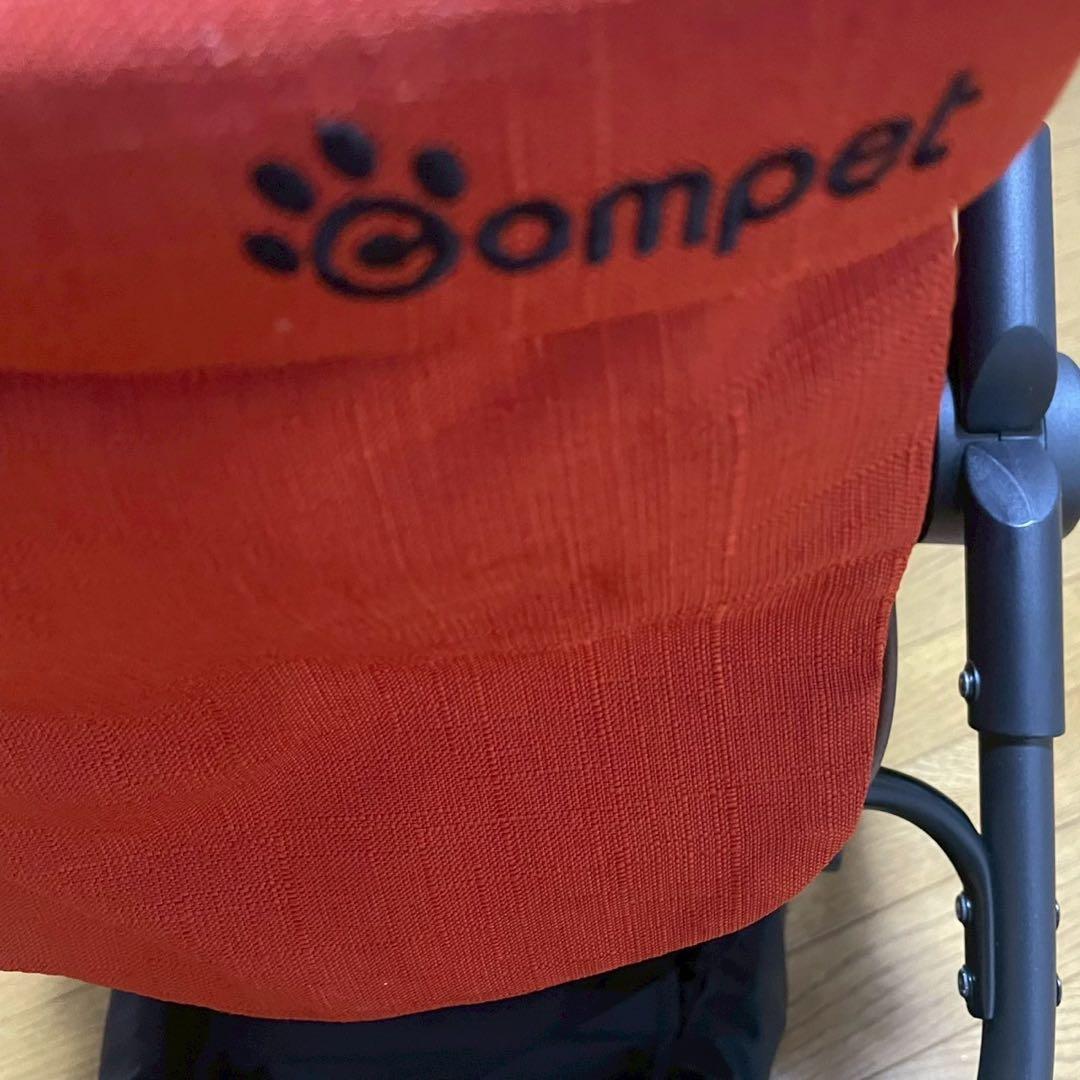 【美品】コンビ コムペット ルルテイル キャリー レッド　ペットカート