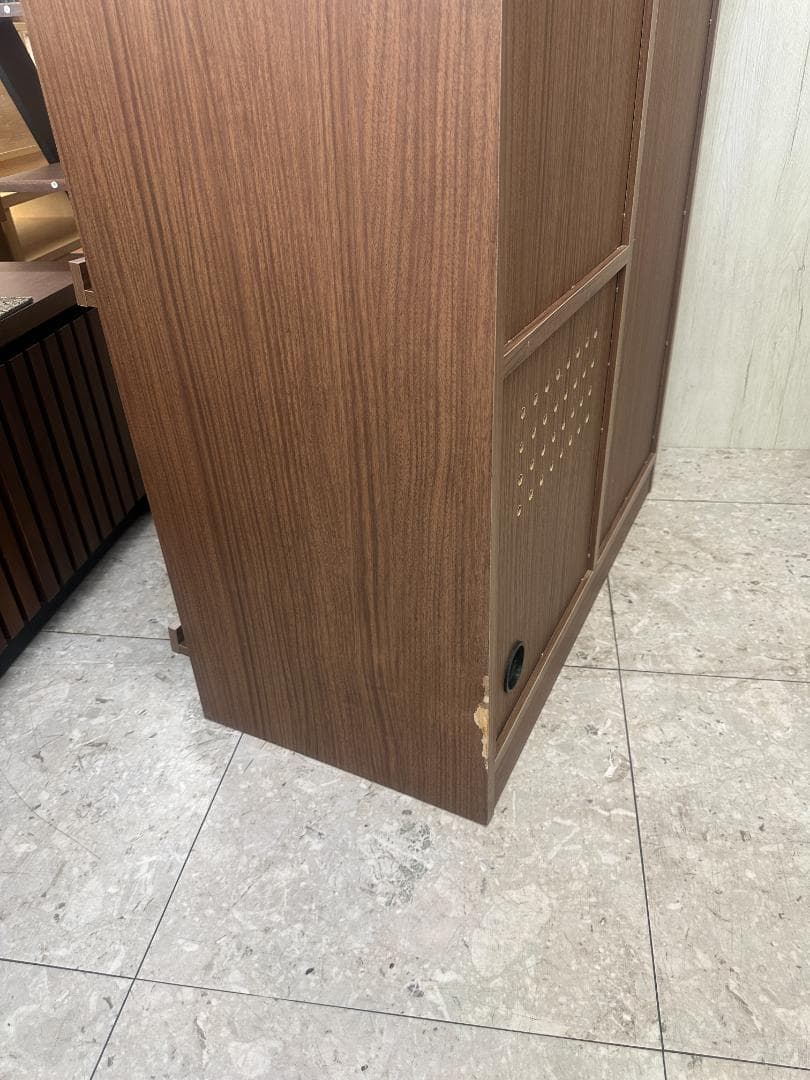 ニトリ　フラップ扉本棚　キャビネット　ビブリオGD80 MBR　ブラウン