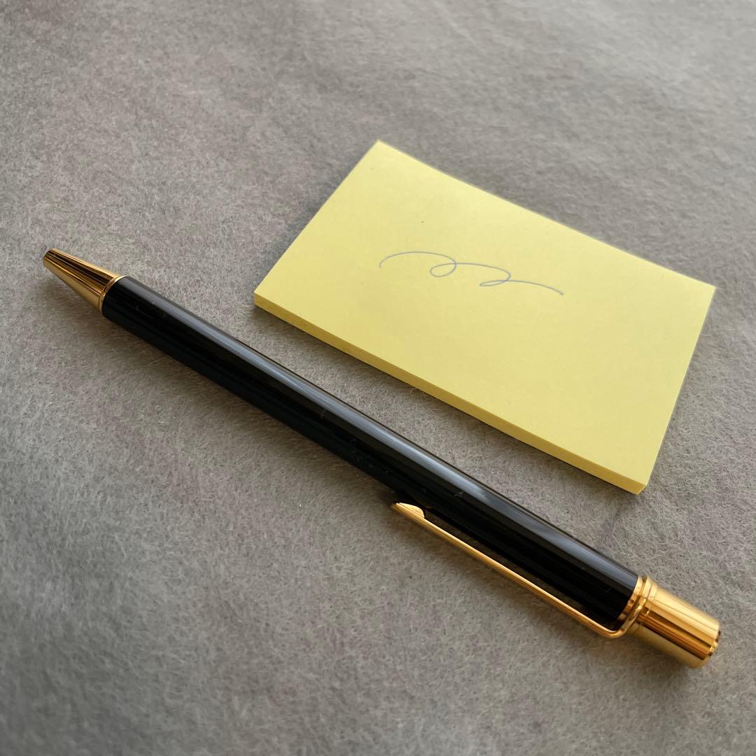 カルティエ　マスト　ボールペン　ブラック×ゴールド