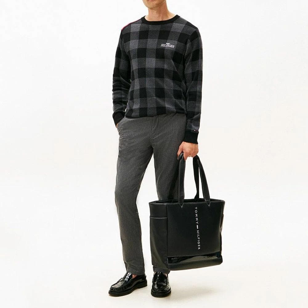 トミーヒルフィガー クルーネックニット【L寸】ブラック thma571