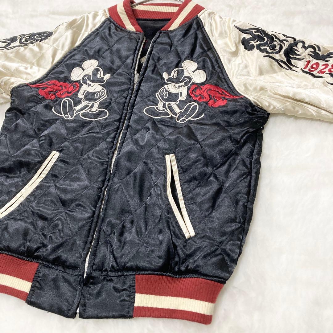 【良品✨】Disney ミッキー スカジャン Mサイズ　リバーシブル　ディズニー