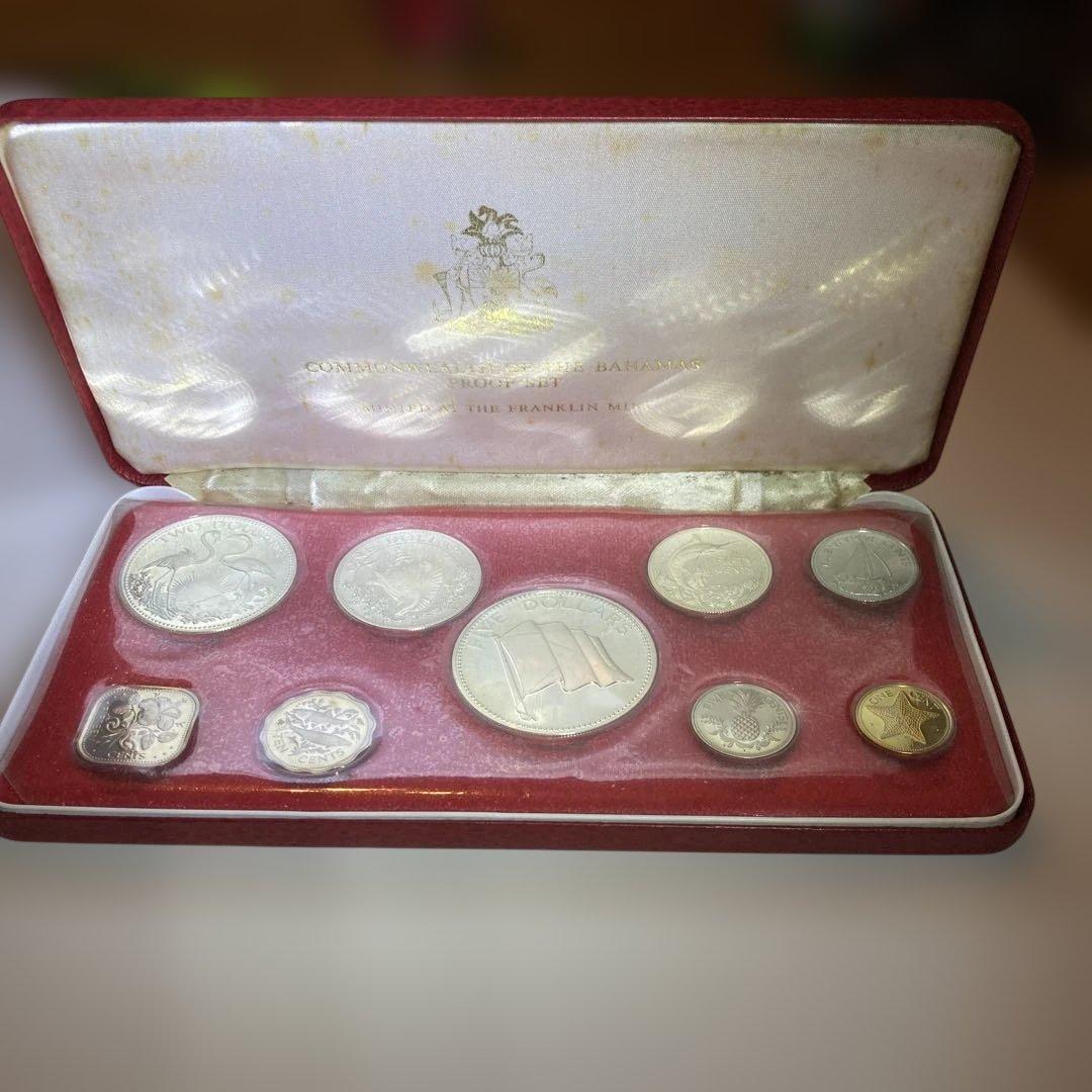 1974年版 バハマ連邦公式  プルーフセット フランクリンミン貨幣