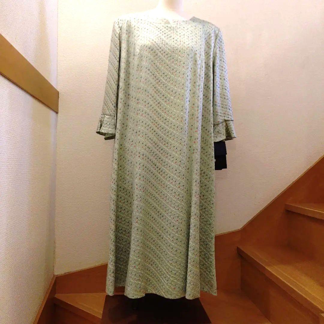 小*豆様 kiyoko koga 絹のお仕立て七分袖ワンピース