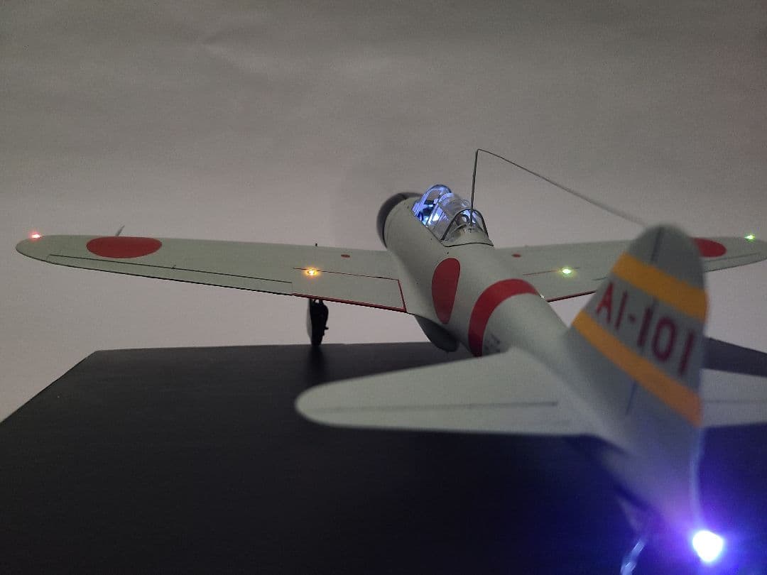 日本海軍 零式艦上戦闘機21型 空母赤城搭載機 リアルモーターライズ完成品