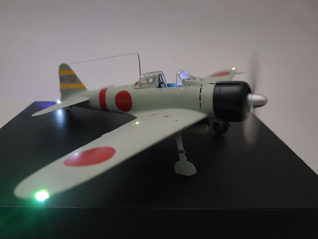 日本海軍 零式艦上戦闘機21型 空母赤城搭載機 リアルモーターライズ完成品