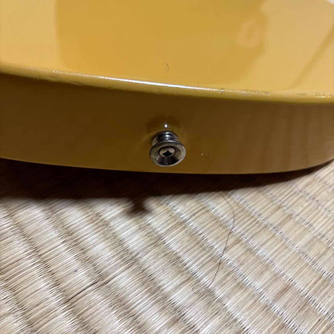 ミニテレキャスター エレキギター イエロー メーカー不明 21フレット