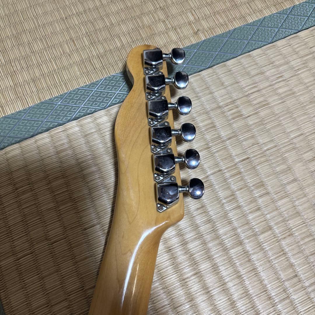 ミニテレキャスター エレキギター イエロー メーカー不明 21フレット