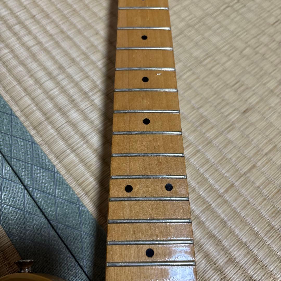 ミニテレキャスター エレキギター イエロー メーカー不明 21フレット