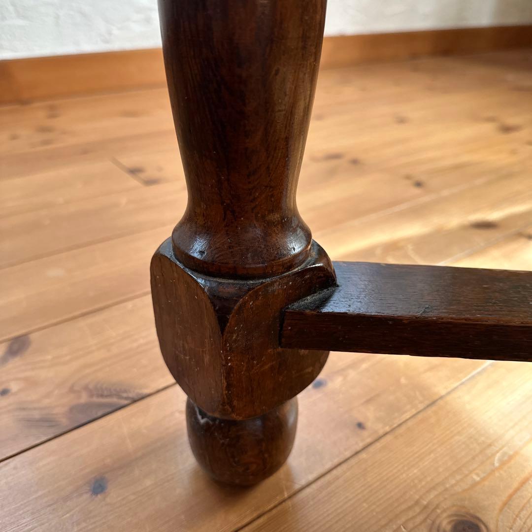 ロイズアンティーク木製エクステンションテーブル ダークブラウン