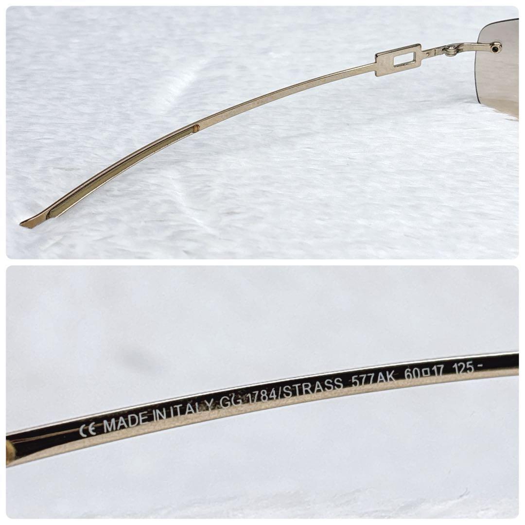 GUCCI linestone rimless サングラス　y2k 00s