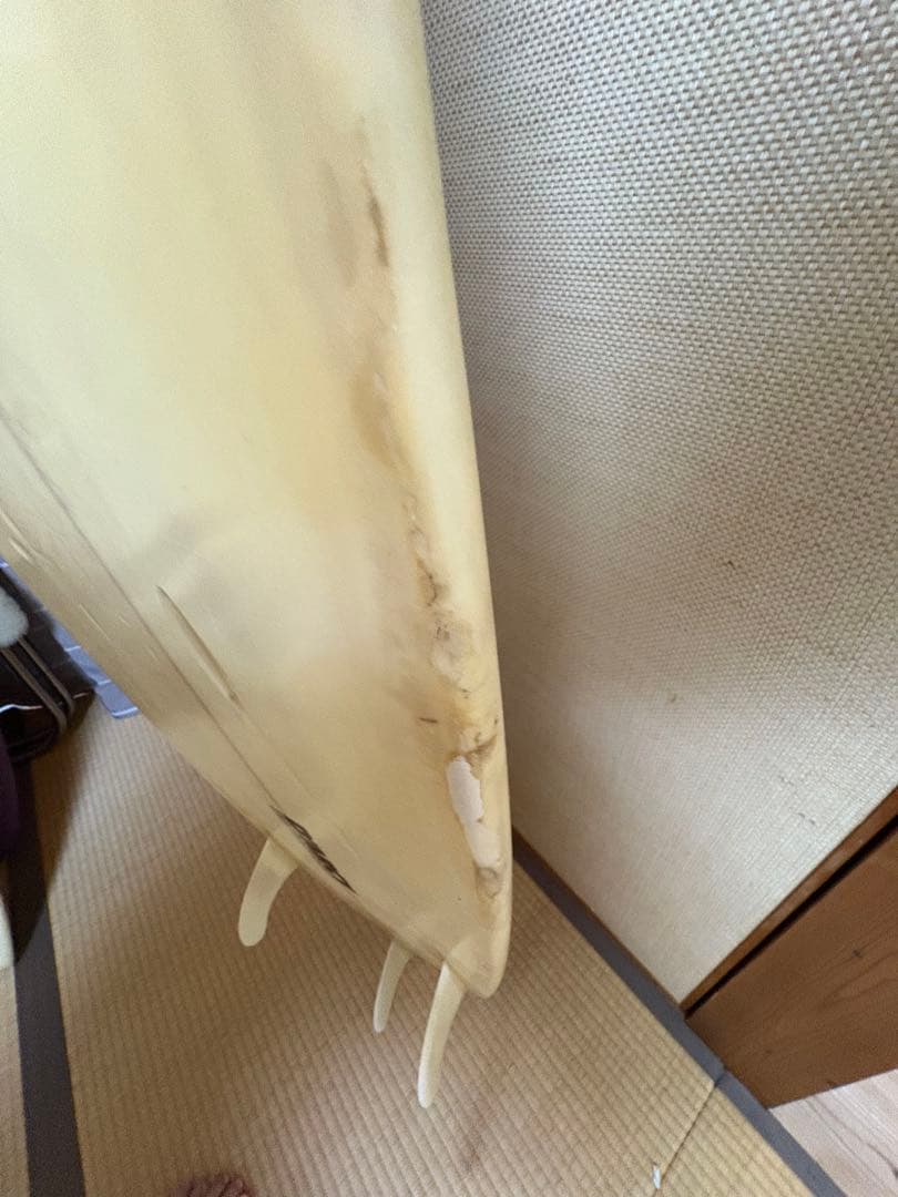 Patz サーフボード イエロー 3フィン ダーシーハンドシエープマジック