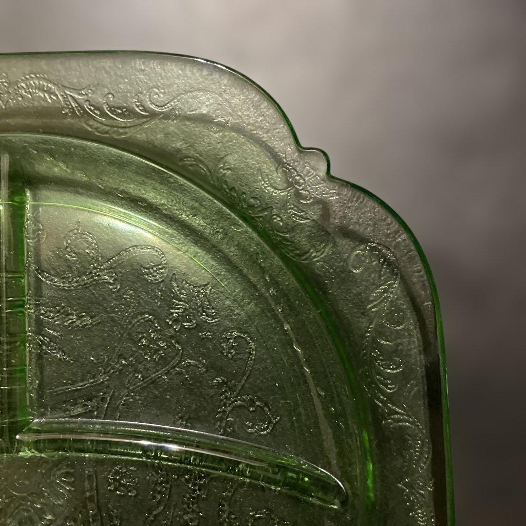 ビンテージ　フェデラル(検)　3コンパートメント　デプレッショングラス 1