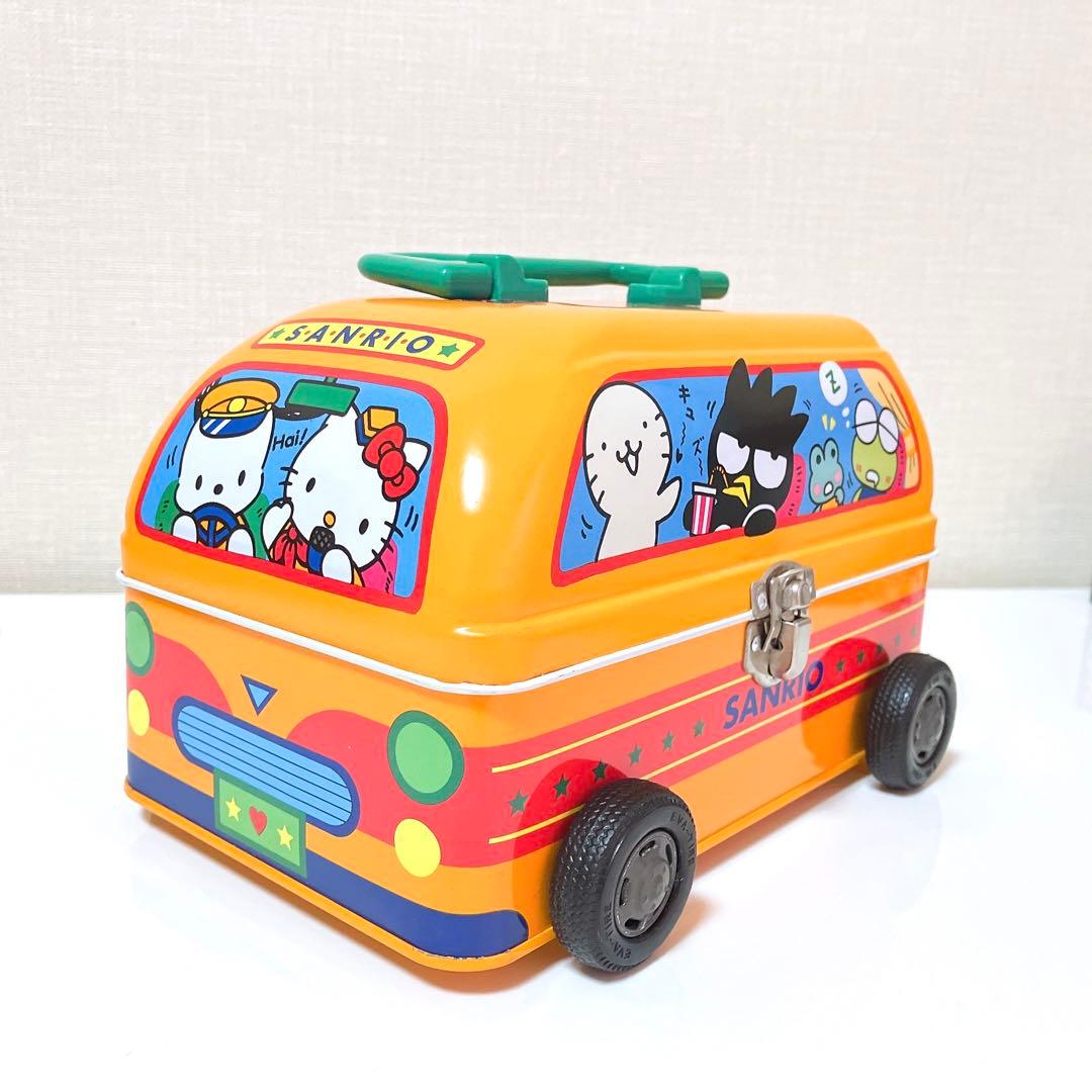 激レア⭐️レトロ 1996年 サンリオわくわくおでかけなかよしバス ブリキ缶 車