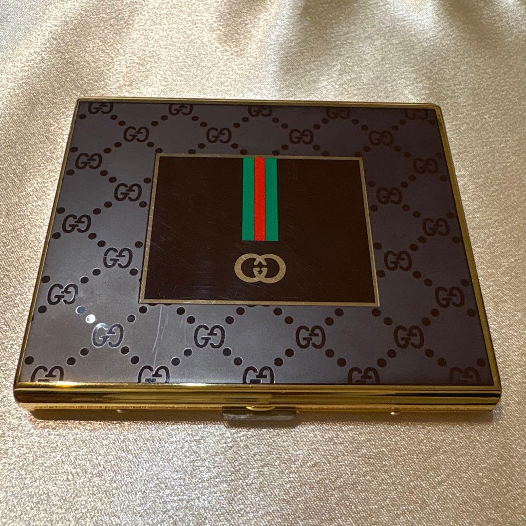 Pins3211オールドグッチ　シガレットケース　名刺入れ　シェリーライン