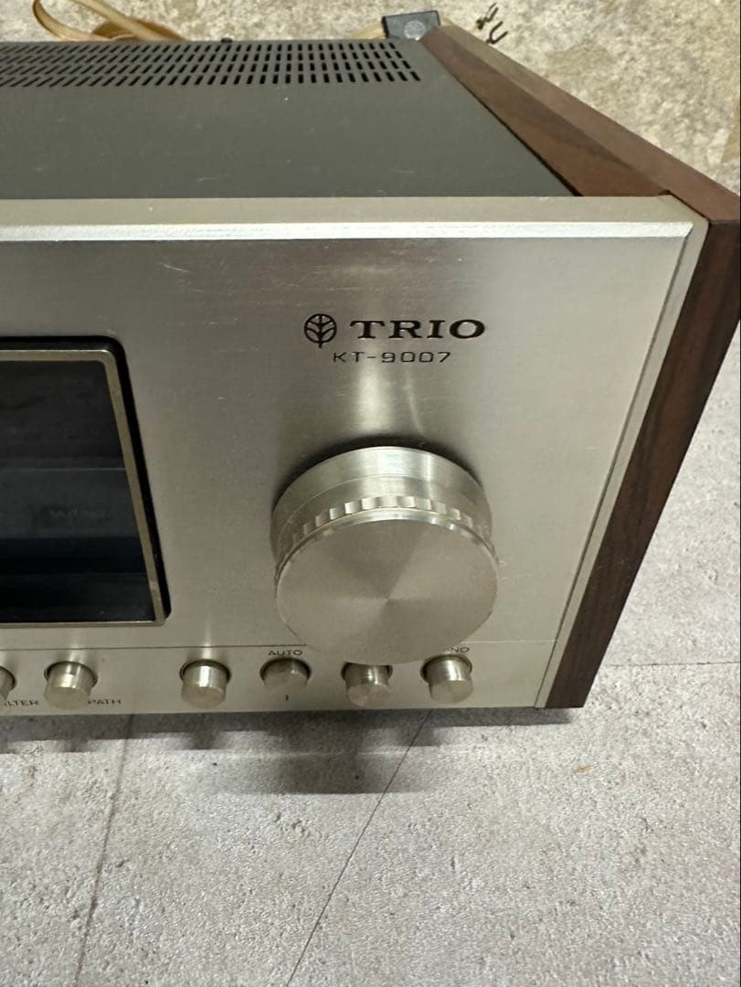 TRIO KT-9007 AM/FMステレオチューナー 木枠ビンテージ 取説付き