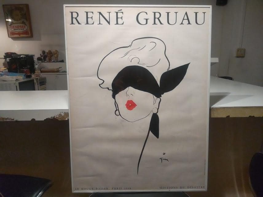 ルージュベイザー 1948年 パリ RENE GRUAU ルネグリュオ ポスター