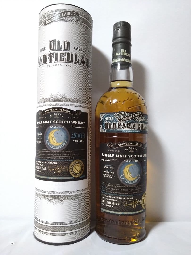 オールドパティキュラー タムデュー2008 15年　54.4%700㍉