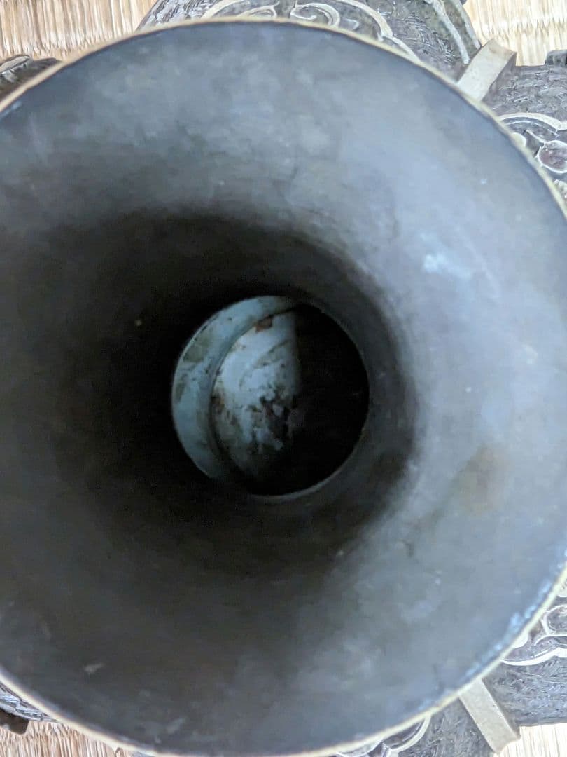 ♦ 中国美術工芸品 阿古陀形 四季花卉図文 瓶 置物飾り オブジェ 骨董品