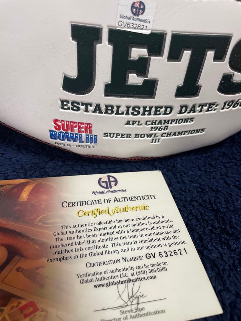 ［値下げしました！］NFL＊N.YJETS公認　マーク サンチェス サインボール