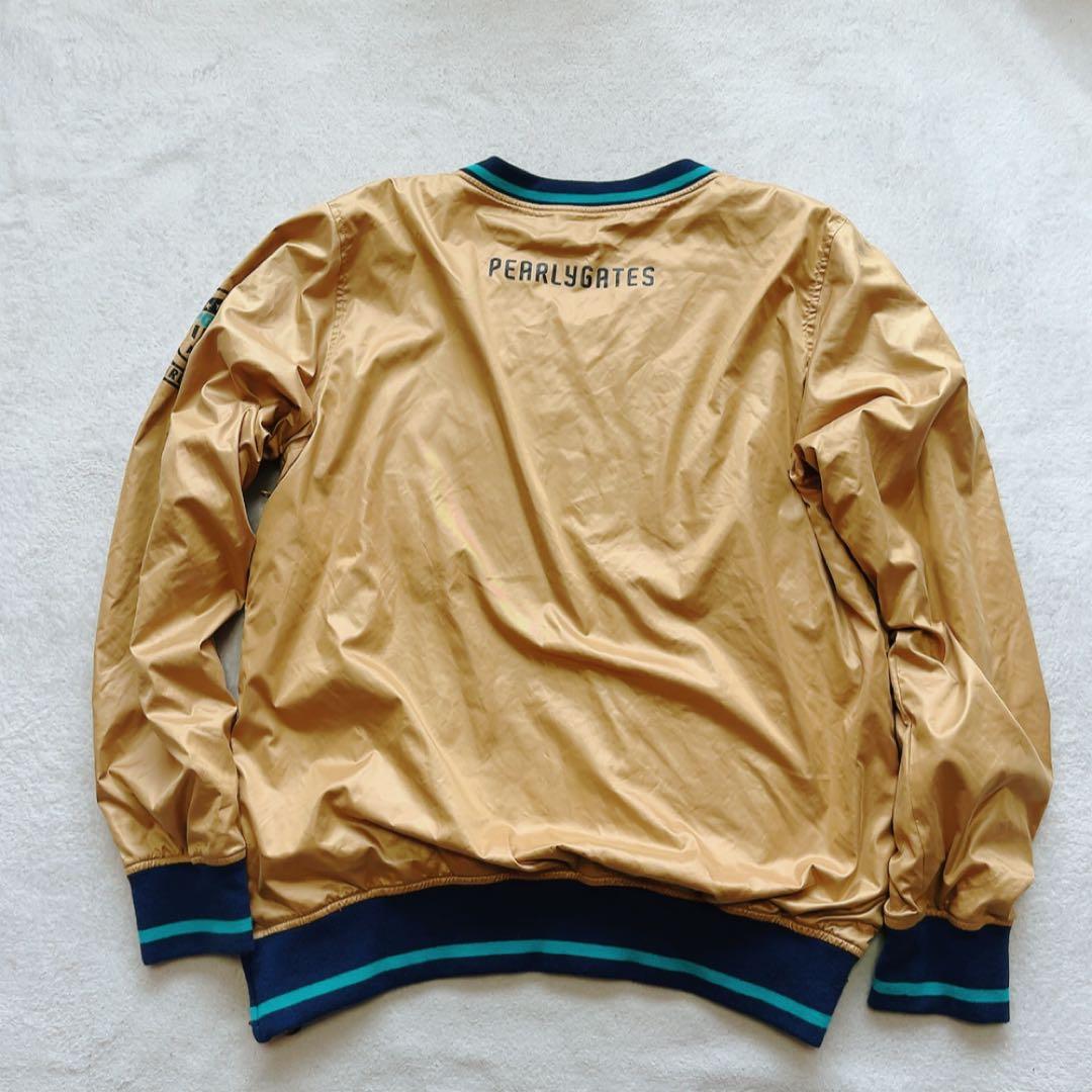 美品　パーリーゲイツ　リバーシブル　スニード　ゴールド　キャメル　フリース XL
